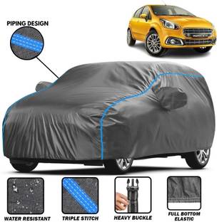 favy Car Cover For Fiat Punto Evo, Punto EVO 1.2 Active, Punto EVO 1.2 Dynamic, Punto EVO 1.3 Active (With Mirror Pockets)