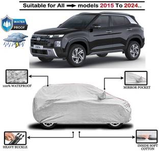 Amexride Car Cover For Hyundai Creta, Creta 1.6 CRDi SX, Creta 1.6 E Plus Diesel, Creta 1.4 EX Diesel, Creta 1.6 E Plus Petrol, Creta 1.6 EX Diesel, Creta 1.6 EX Petrol, Creta 1.6 SX Automatic Diesel, Creta 1.6 SX Automatic Petrol, Creta 1.6 SX Dual Tone, Creta 1.6 SX Option, Creta 1.6 VTVT L, Creta 1.6 VTVT S, Creta 1.6 VTVT SX Plus (With Mirror Pockets)