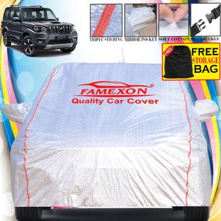 FAMEXON Car Cover For Mahindra Scorpio (With Mirror Pockets)