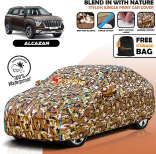 AUTOMOZEXO Car Cover For Hyundai Alcazar (With Mirror Pockets)