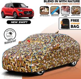 AUTOMOZEXO Car Cover For Maruti Swift AMT VXI, Swift, Swift AMT VDI, Swift AMT ZDI, Swift AMT ZXI Plus Petrol (With Mirror Pockets)