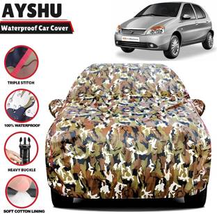 AYSHU Car Cover For Tata Indica V2, Universal For Car (With Mirror Pockets)