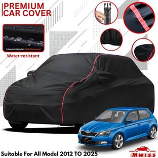 Mwiss Car Cover For Skoda Fabia Scout, Universal For Car (With Mirror Pockets)