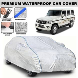 BOTAUTO Car Cover For Mahindra Bolero, Bolero 2.5 Diesel, Bolero Neo, Universal For Car (With Mirror Pockets)