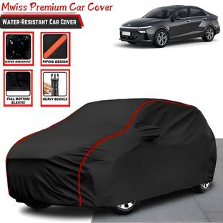 Mwiss Car Cover For Hyundai Accent, Universal For Car (With Mirror Pockets)