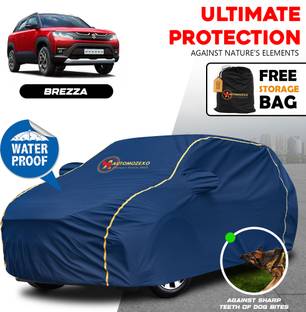 AUTOMOZEXO Car Cover For Maruti Vitara Brezza, Vitara Brezza ZXI Plus Petrol, Vitara Brezza VXI AT Petrol (With Mirror Pockets)