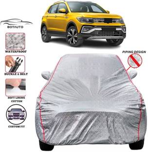 BOTAUTO Car Cover For Volkswagen Taigun, Universal For Car (With Mirror Pockets)