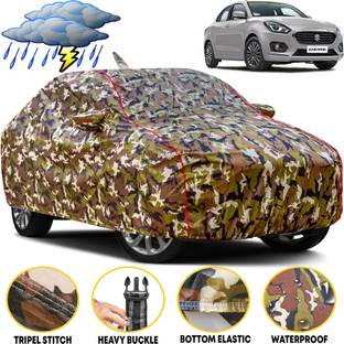 TAXZONE Car Cover For Maruti, Maruti Suzuki Dzire, Swift Dzire, Swift Dzire LDI, Swift Dzire ZXI, Swift Dzire ZDI, Swift Dzire VXI (With Mirror Pockets)