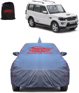 FAMEXON Car Cover For Mahindra Scorpio (With Mirror Pockets)