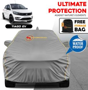 AUTOMOZEXO Car Cover For Tata Tiago EV, Tiago Facelift, Tiago JTP, Tiago NRG, Tiago XE Petrol, Tiago XT Petrol (With Mirror Pockets)