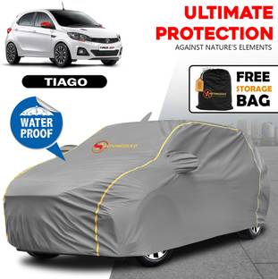 AUTOMOZEXO Car Cover For Tata Tiago (With Mirror Pockets)