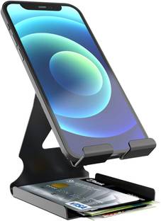 PVX1 Metal Mobile Phone Stand Holder with Card Holder For Table & Bed Bike Mobile Holder