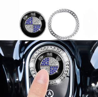 ZOTIMO Diamond Car Interior Decoration Engine Start Stop Ignition Push Button Cover Car Push Start Button Cover Diamond Ring Car Accessories Interior Decoration Car Dashboard Cover