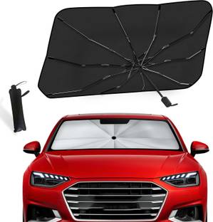 NIVKEZ Car Sun Shade Windshield Cover Front Mirror Car Umbrella | UV & Heat Reflective Protector Car Dashboard Cover