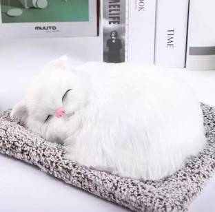 HYATT CREATION White dashboard cat Car Dashboard Cover