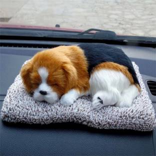 Selifaur Sleeping Dog Soft Toy in - Car Dashboard Decorations Accessories Car Dashboard Cover