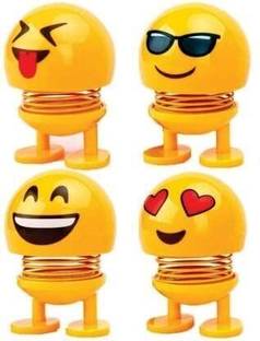 TANTRA Emoji Shaking Head Doll Car Emoji-4Pcs Car Dashboard Cover