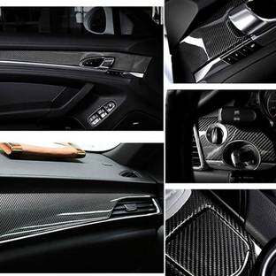 Jatin Estore Black Carbon Fibre Style Waterproof Seal Strip Car Pet Door Protector