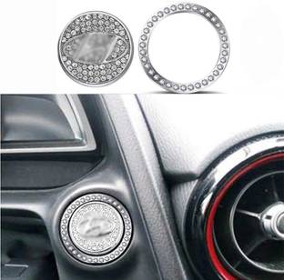 VUSTICA Car Push Start Button Cover Diamond Ring Car Accessories Interior Decoration Car Door Panel