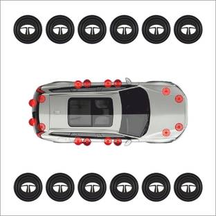 Allure Auto Set of 12 Car Door Shock Absorber Rubber Protector Pads,For Tata Car Door Panel