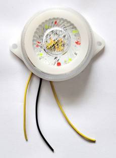 Wizzo (6-CM) 15 LED DC 12VOLT 2 IN 1 White and Multicolor Windmill Style LED Car Fancy Lights