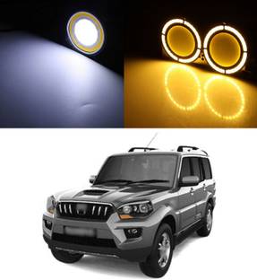 LOVMOTO 12V Round LED Lights DRL Daytime Running Light d627 Headlight Car, Motorbike LED for Mahindra (12 V, 12 W)