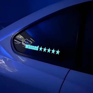 Ride2joy Wanted 5 Stars LED Car Window Electric Decal 5 Flashing Modes Car Fancy Lights