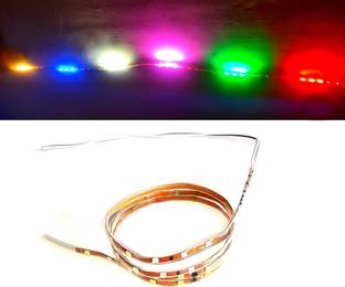Wizzo {3 Pieces} 1-Meter DC 12 Volt 54 Led Multicolor Changing Auto Running LED Strip Car Fancy Lights