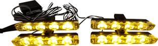 AutoPowerz Yellow Car Radiator Grill light with wireless Remote (Set of 4) Car Fancy Lights