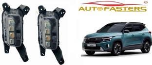 Autofasters Fog Light 4Led Ice Cube DRL for Seltos, With Matrix Running Turn Indicator Light Car Fancy Lights