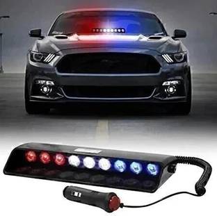 CARZEX S1 9 Led Car Police Light Red & Blue Strobe Flashing Light Car Fancy Lights