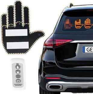 acube mart Funny Car Finger Light with Remote Car LED Display interactive Gesture orange Car Fancy Lights