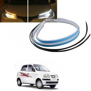 GoMechanic 141 CM Flexible White DRL Light For Cars & Bikes (Set of 2)_001 Car Fancy Lights Car Fancy Lights