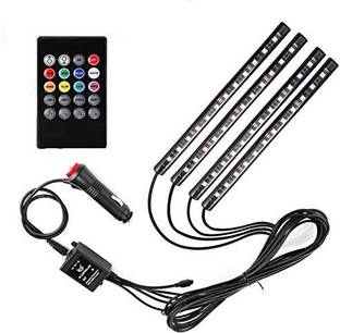 Edylinn LED Multicolor Sound Activated for Car Interior Atmosphere Light Car Fancy Lights