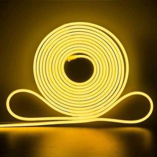 JUST MOD Yellow Color Neon Flexible Strip Light 12V Waterproof LED Decoration 5 Meter Car Fancy Lights