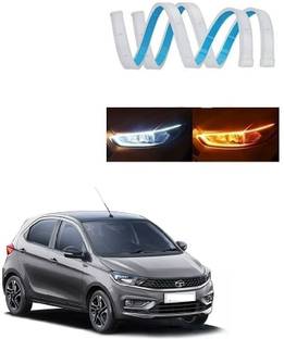SPREADX Car Headlight Led Strip White DRL Daytime Light 12v For Tata Tiago Car Fancy Lights