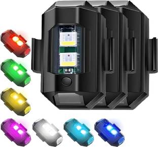 cilesis Safety Light For Bike Cars Drones Helmet (Pack Of 2) Multi Color Car Fancy Lights