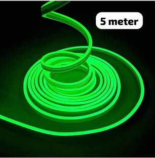 CarMods Green Neon LED Flexible Strip Light 12V Interior Exterior Glow Tube ( 5 Meter) Car Fancy Lights