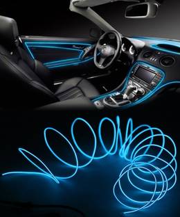 Flipkart SmartBuy EL Wire Car Interior Ambient Neon Light for Cars With Controler (Blue, 5 Meter) Car Fancy Lights