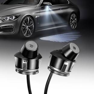 FABTEC Fancy Wings LED Car Logo Light, Mirror Angel Wings Lights, Wing Shadow Light Car Fancy Lights