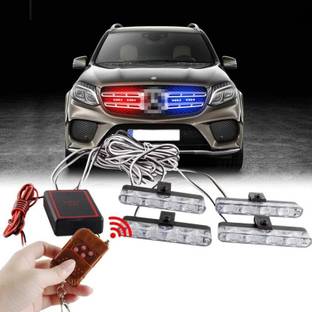 Flipkart SmartBuy 4X4 LED Police Light 12V 9204 Car Motorcycle Flasher LED Flashlight Car Fancy Lights
