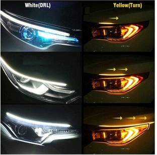 SPREADX N-Car Headlight Led Strip White DRL Daytime Light 12v Mahindra Scorpio 2009 Car Fancy Lights