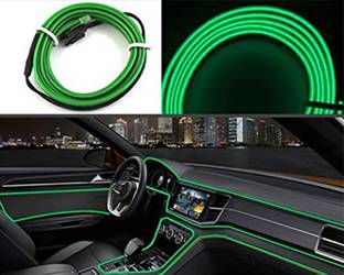 Flipkart SmartBuy EL Wire Car Interior Ambient Neon Light for Cars With Controler (Green, 5 Meter) Car Fancy Lights