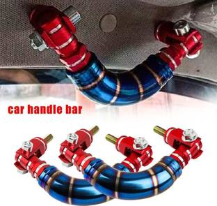 Auto MT 2PC JDM RED Titanium Grab Support Grip Roof Handle Car Roof Handle Grip Car Flywheel