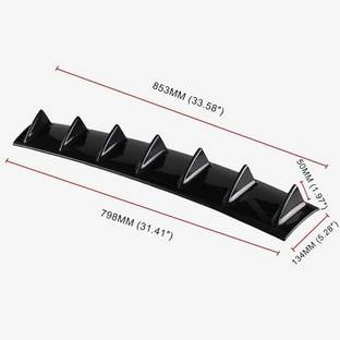 AUTO MT 1pc Universal ABS Shark Fin Bumper Diffuser Car Bumper Kit Car ModifiCATION Spring Leaf