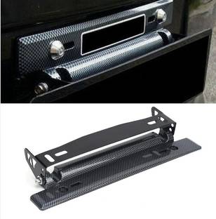 Auto MT Car Carbon Fiber License Plate FrameHolder Adjustable Universal Relocate Bracket Car Flywheel