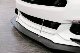 Auto MT BIG SILVER SPLITTER STRUT ROD Universal Adjustable Front Bumper Tie Support Bar Car Flywheel