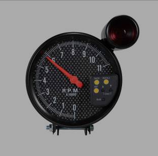 AUTO MT Tiger RPM Carbon Meter Speedometer Universal Tacho-Gauge for Car (Carbon-Fibre). Spring Leaf