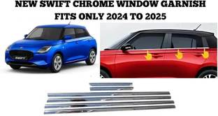 Ad chrome SWIFT 2024 WINDOW GARNISH Chrome Maruti Swift Dzire Side Garnish