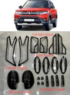 CCE Piano Black Glossy Combo Kit Exterior Garnish Accessories for New Brezza 2022 Glossy Maruti Vitara Brezza LDi Rear Garnish